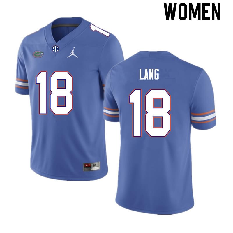 NCAA Florida Gators Dante Lang Women's #18 Nike Royal Stitched Authentic College Football Jersey GAH8164UH